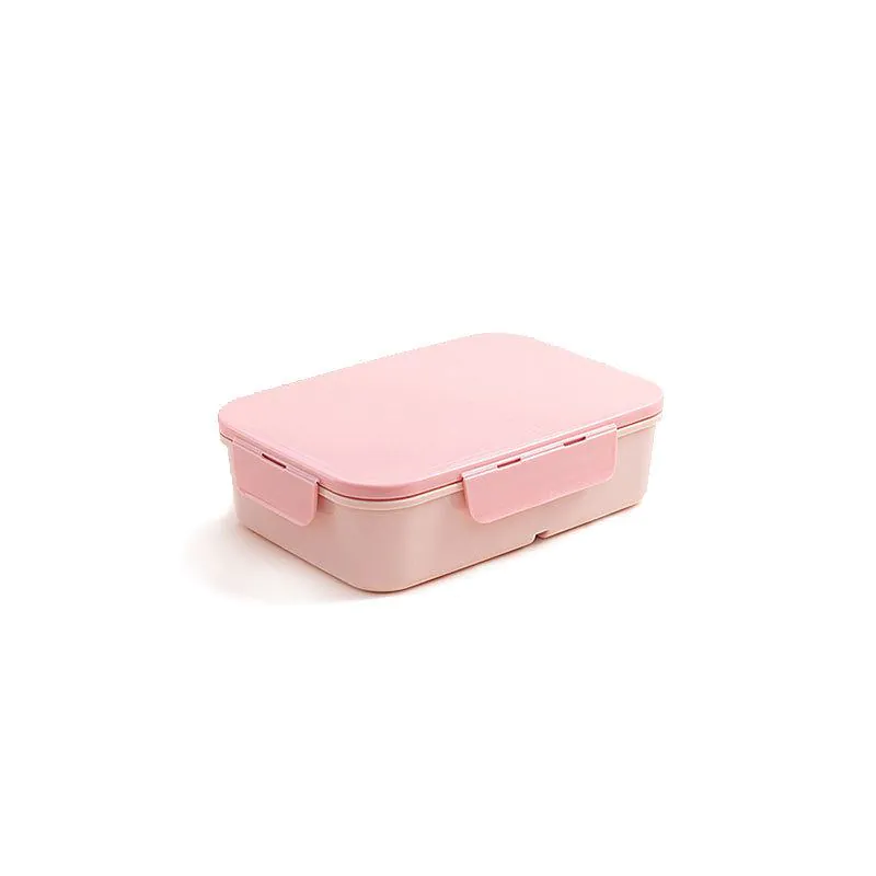 image-Simple Flip-Top Lunch Box - Portable Microwavable