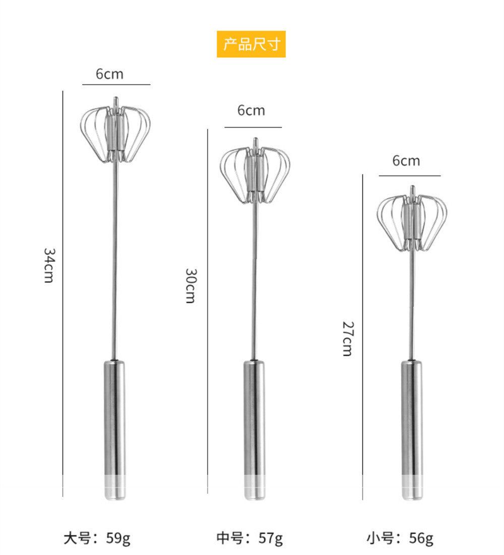 image-Stainless Steel Semi-Automatic Egg Beater