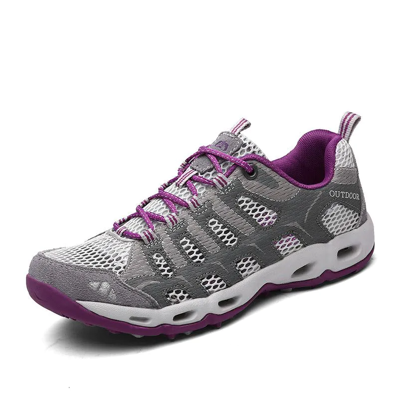image-River Tracing Shoes - Unisex Plum Red Mesh 