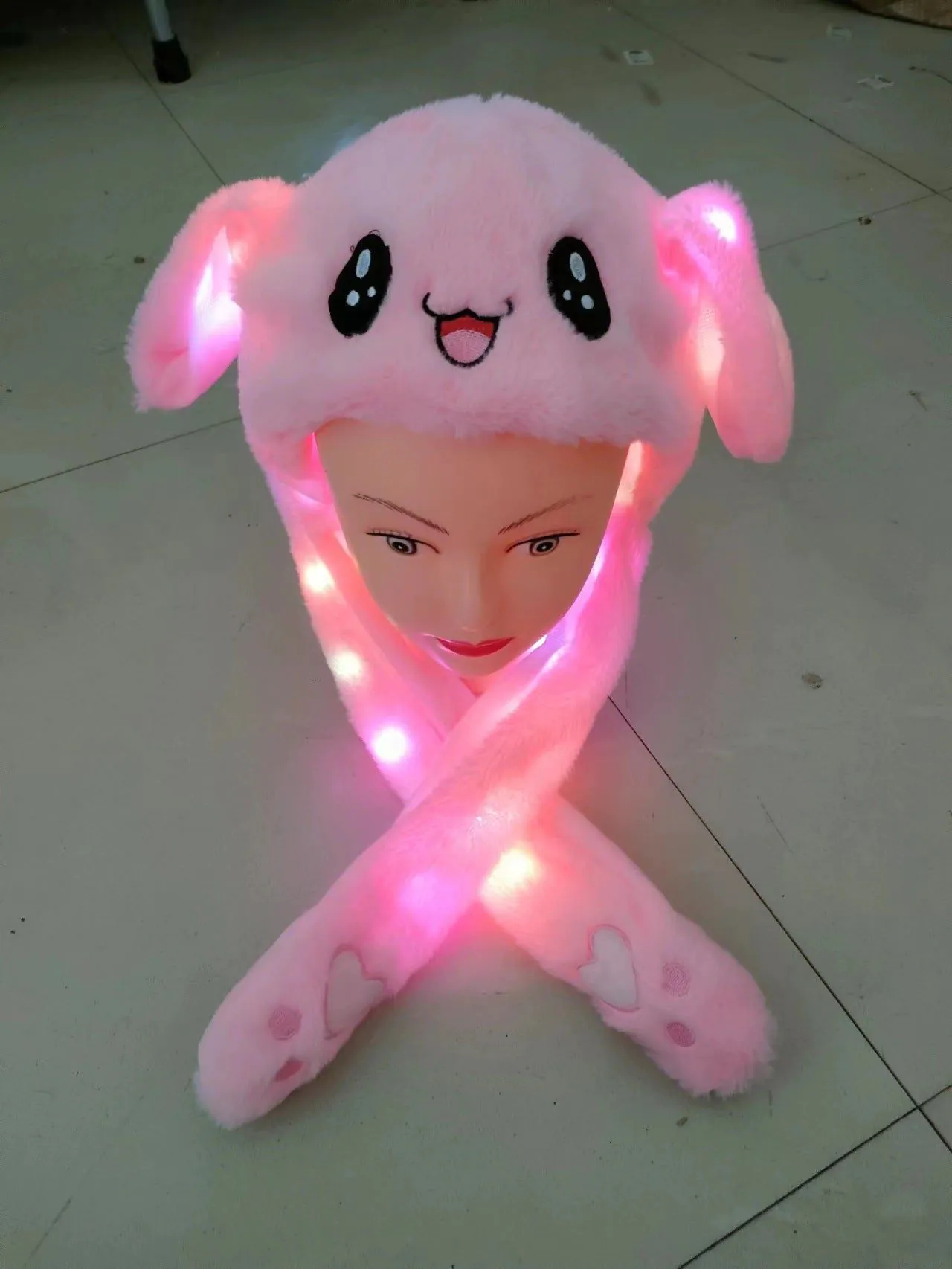 image-Rabbit Plush Hat - Moving Ears Kids Warm