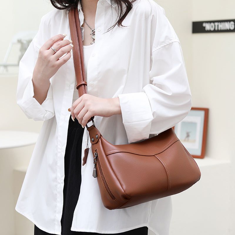 image-Beauty Bird Shoulder Bag - Black PU Dumpling Style