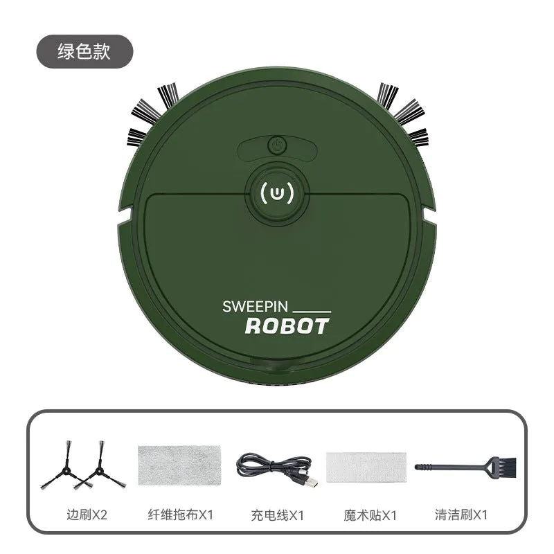 image-Smart Robot Vacuum Cleaner - Army Green 1000Pa