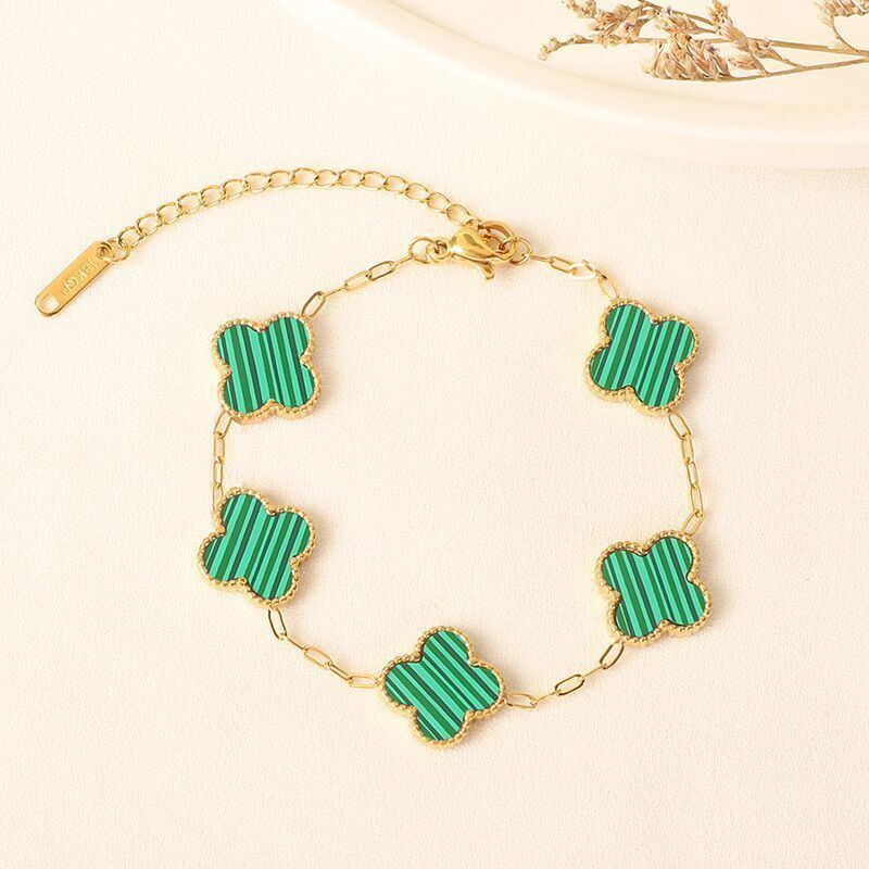 image-Four-Leaf Clover 18k Gold Plated Jewelry Set