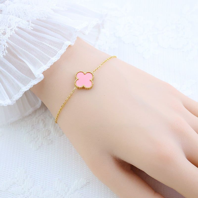image-Four-Leaf Clover 18k Gold Plated Jewelry Set