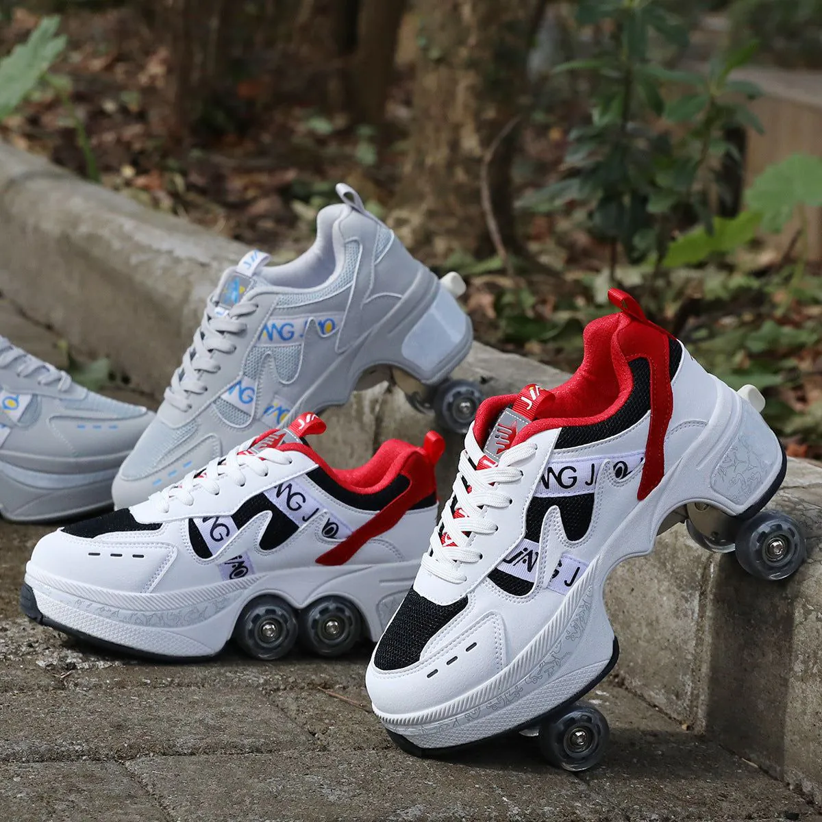 image-Good Angle Heelys Roller Skates - Double Row Silver