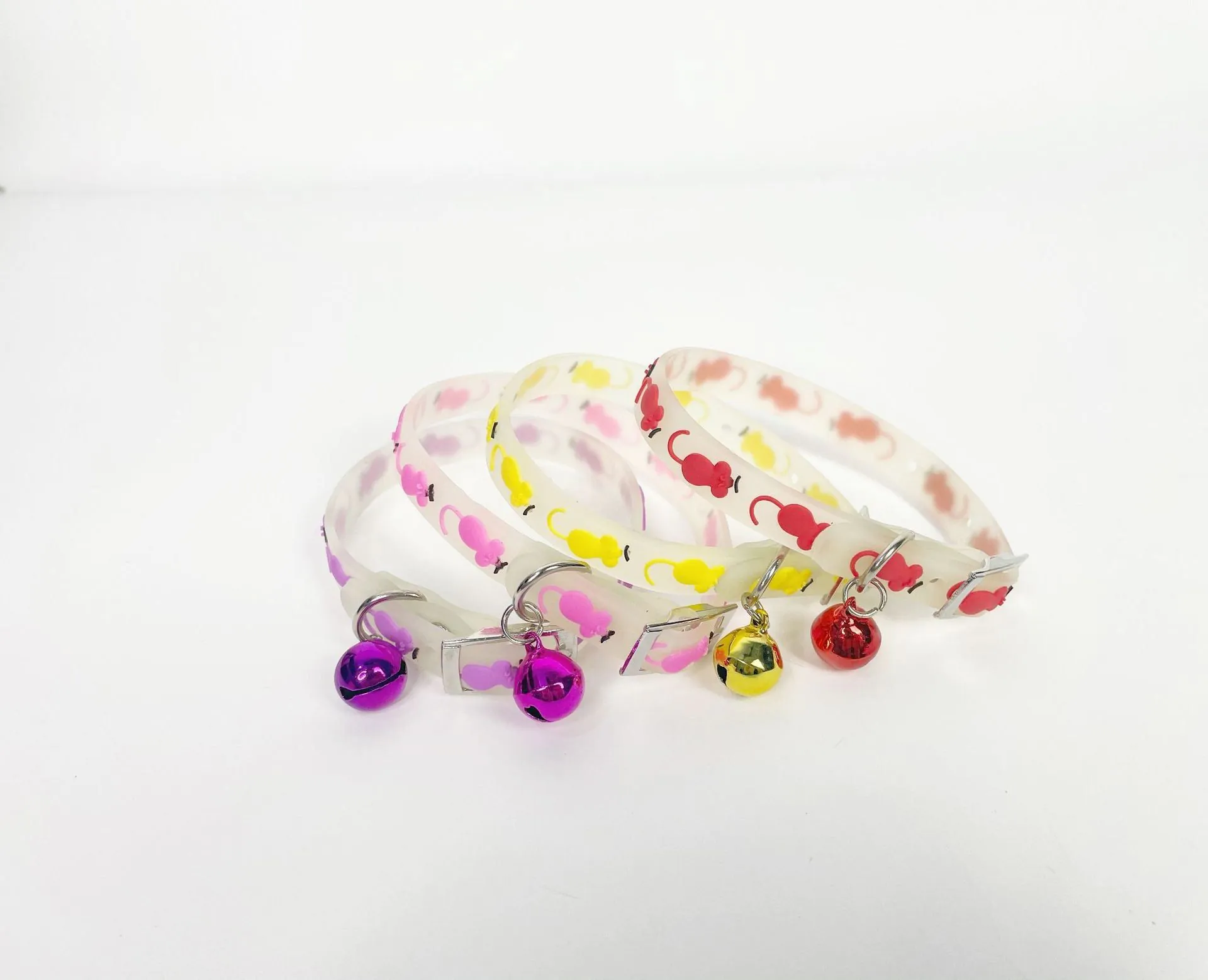 image-Luminous Dog Collar with Bell - Paw Prints