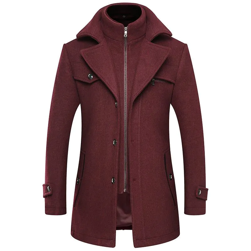 image-Lansboter Wool Coat Men Grey 4XL Winter