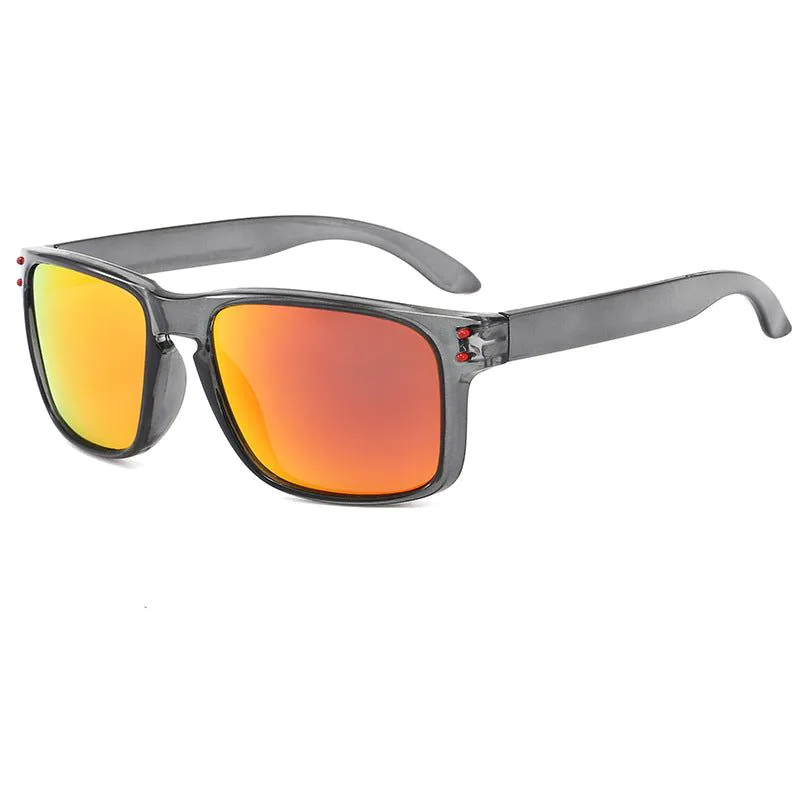 image-MOTOR Polarized Sunglasses - Gray Red UV400