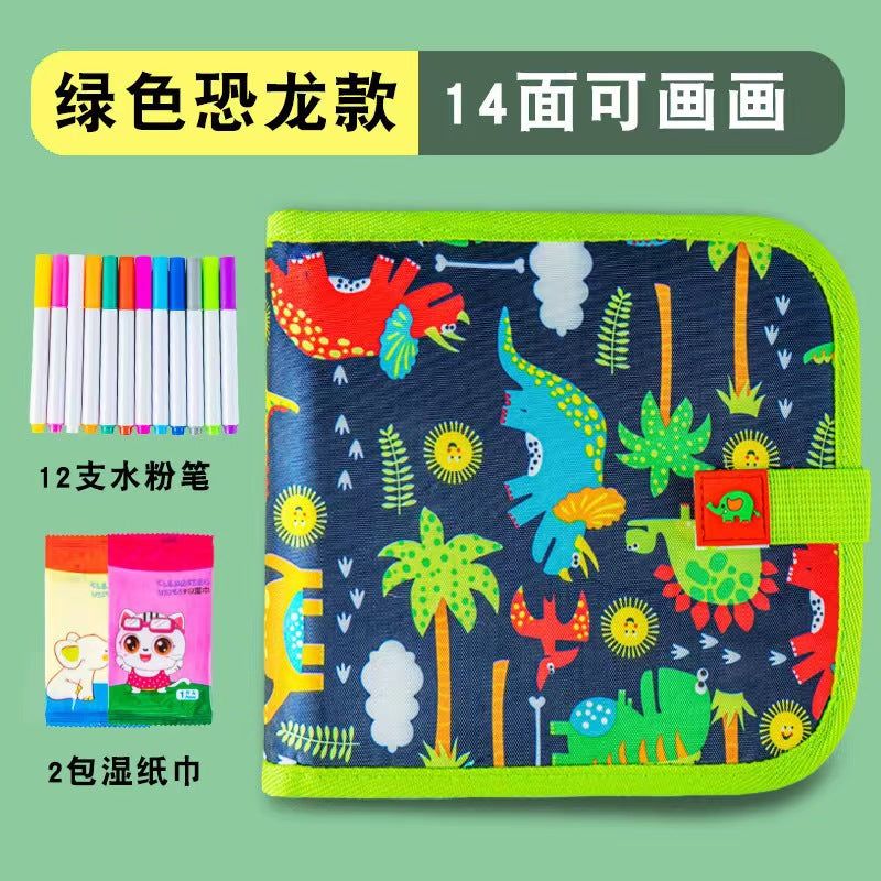 image-Children's Drawing Board - Red Dinosaur 6-Sided 