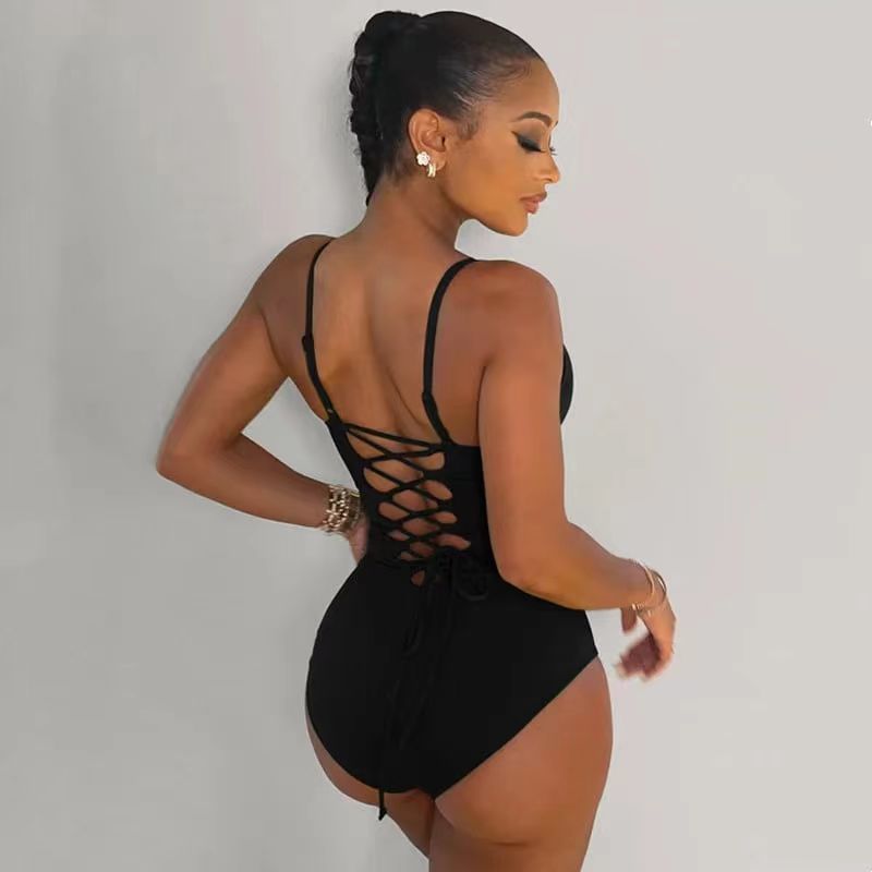 image-Silu Fei One-Piece Swimsuit - Red 4XL Backless