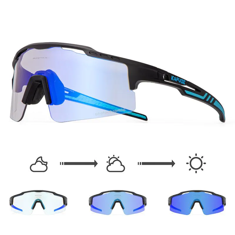 image-Kapvoe Half-Frame Golf Goggles - Color-Changing