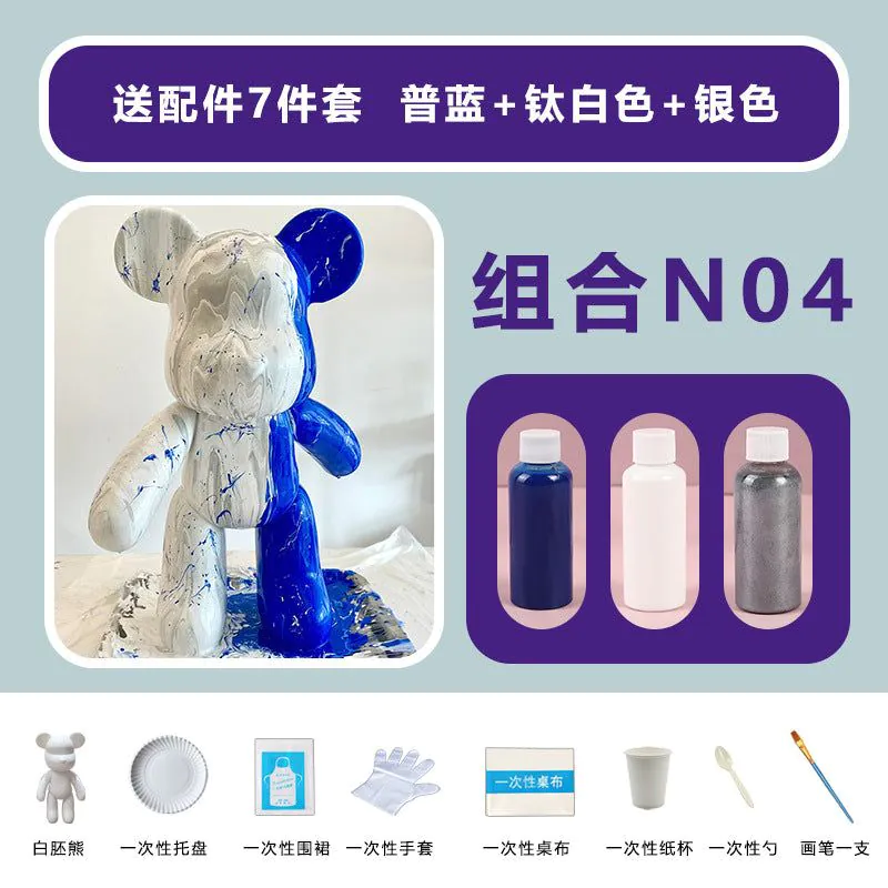 image-Fluid Bear DIY Paint Set - 6 Colors 60ml