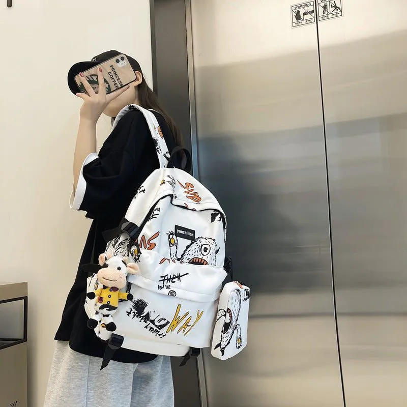 image-Graffiti Backpack 20-35L Nylon Laptop Bag