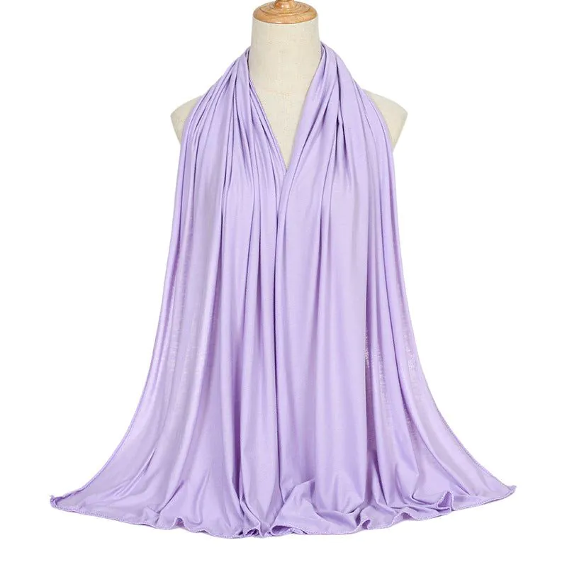 image-Modal Cotton Scarf - Long Soft Casual Solid Color