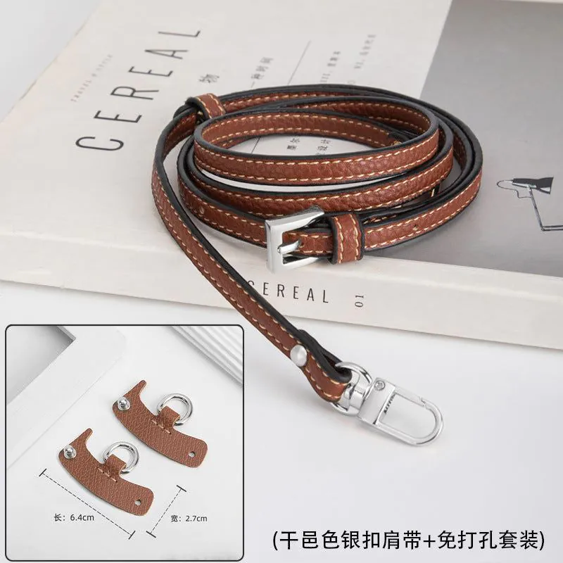 image-Longchamp Mini Bag Strap - Cognac Brown Leather