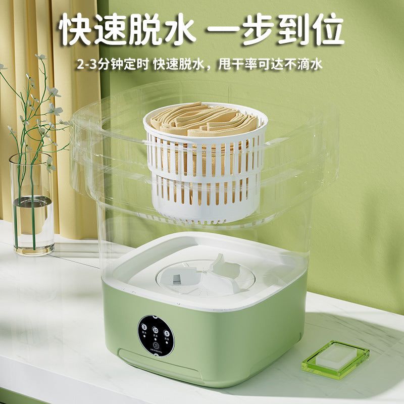 image-Mini Folding Washing Machine 6L Purple