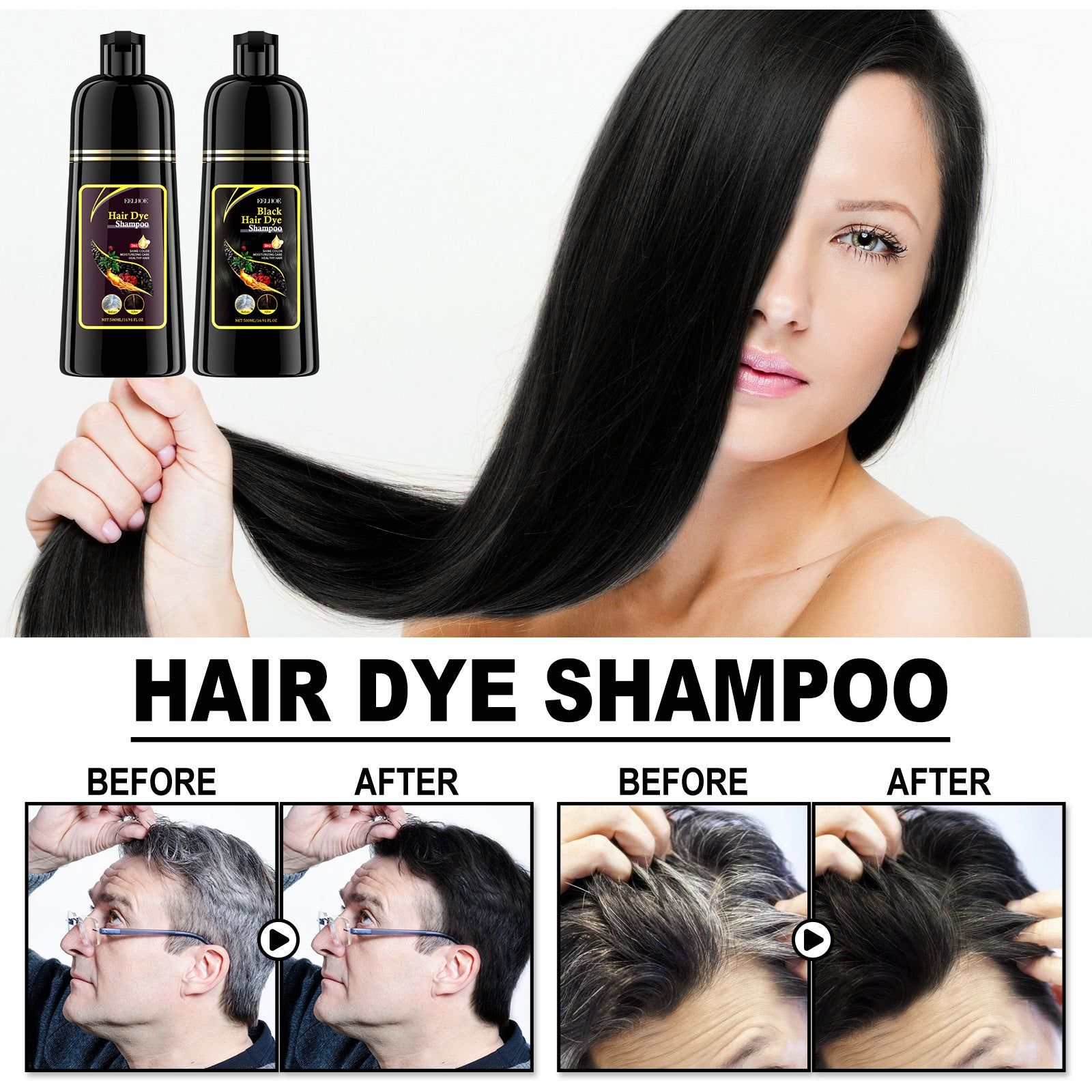 image-EELHOE White to Black Shampoo 100ml 
