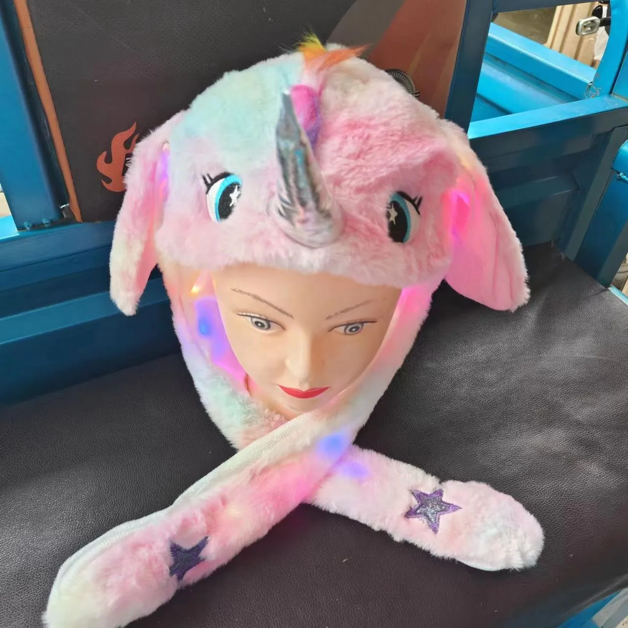 image-Rabbit Plush Hat - Moving Ears Kids Warm