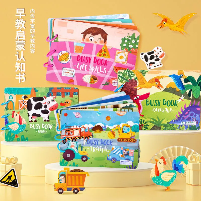 image-Children's Sticker Book - Quiet Paste Montessori