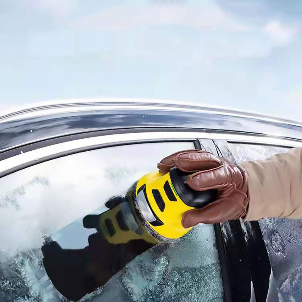 image-Electric Snow Scraper Car Windshield - Yellow ABS