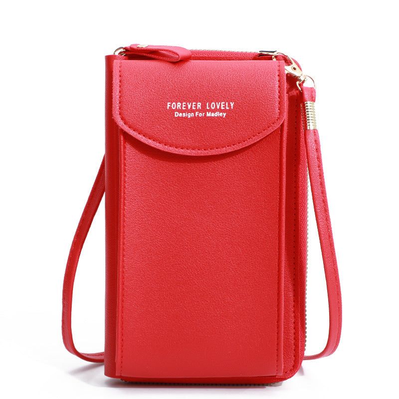 image-Women's Multi-Functional Shoulder Mobile Phone Bag - Solid Color