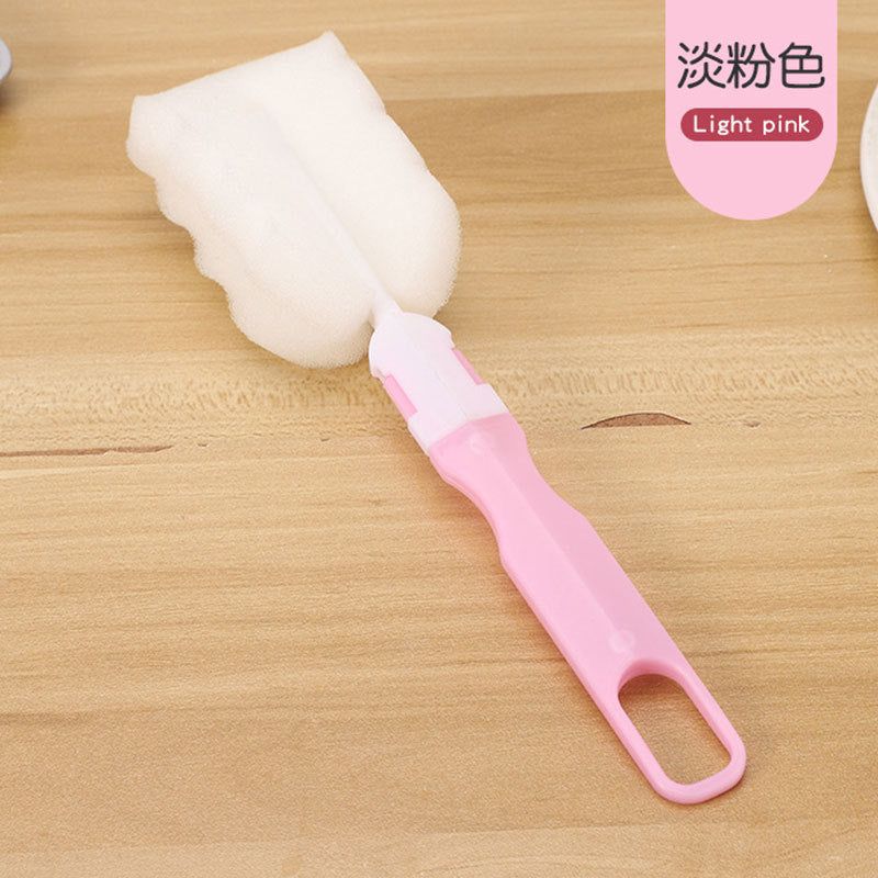 image-Sponge Cup Brush - Light Pink 20cm Long Handle 
