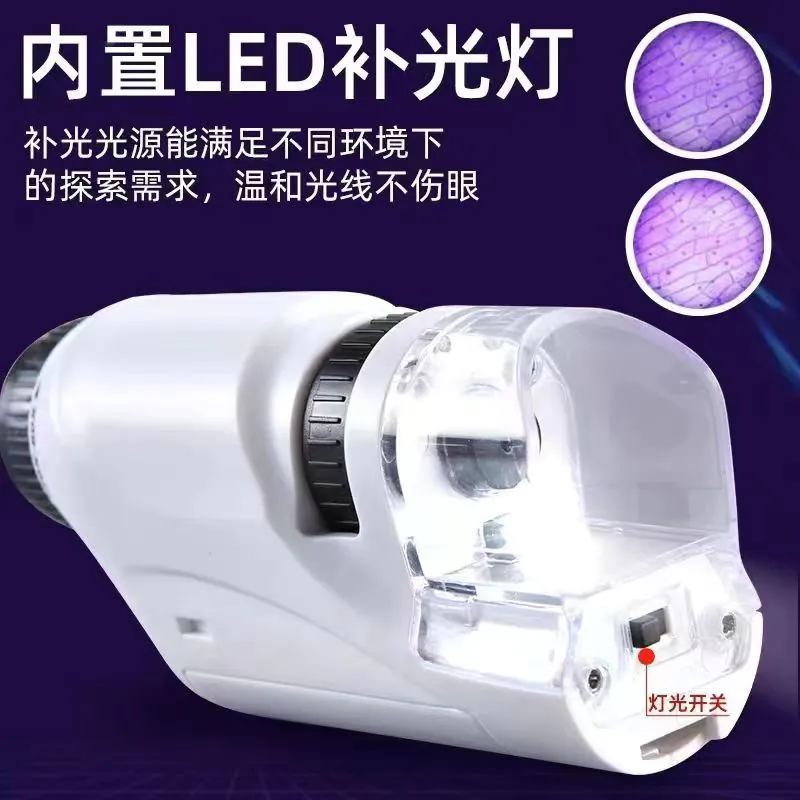 image-Children's Microscope with Base - Handheld Portable