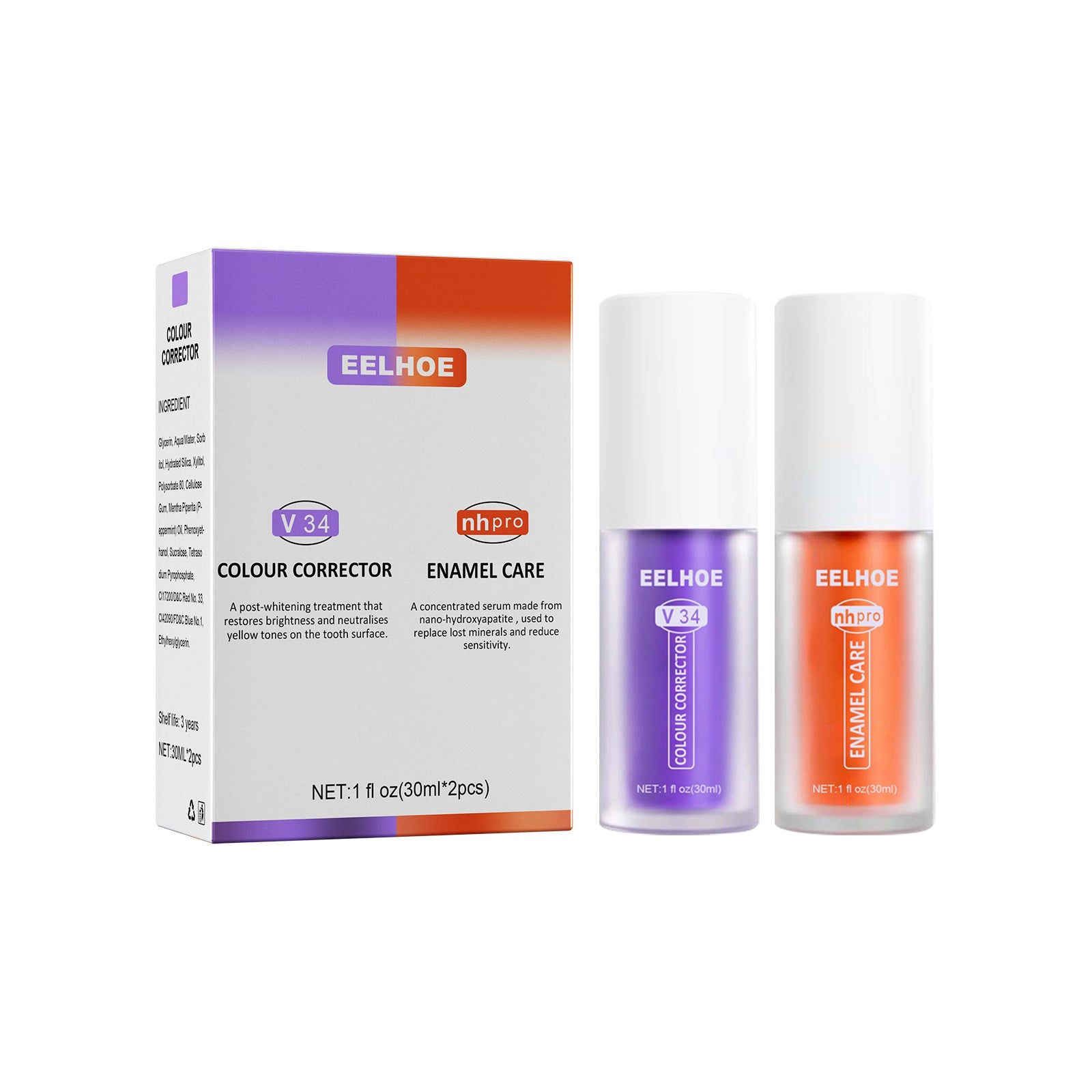 image-EELHOE V34 Toothpaste Repair Purple Orange