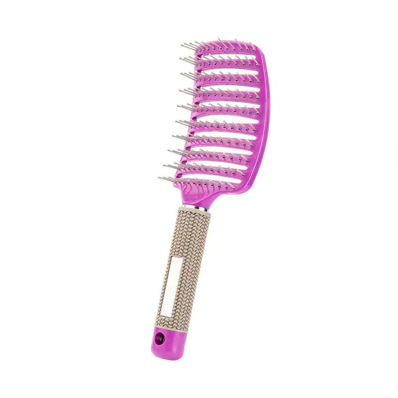 image-Yangzi Pig Bristle Comb - Red Curved