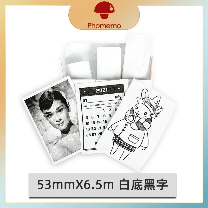 image-Phomemo 50mm Thermal Paper Stickers - 3 Rolls