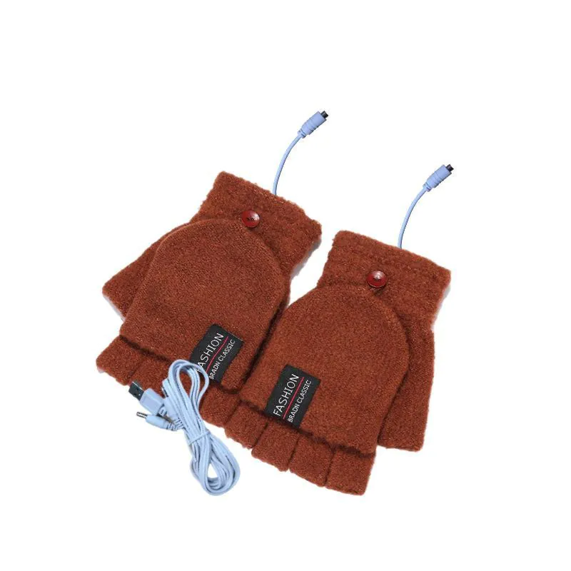 image-USB Heating Gloves - Navy Blue Touchscreen