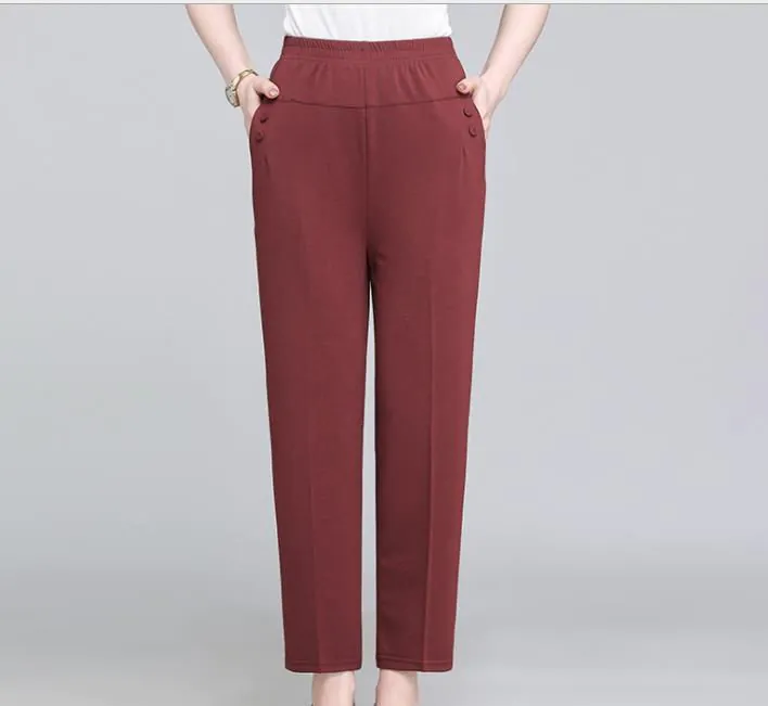 image-Star Rain Women's Slim Cropped Pants - Army Green Tencel Blend