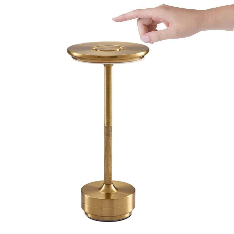 image-I-Shaped LED Bar Table Lamp - Rose Gold USB Rechargeable Night Light