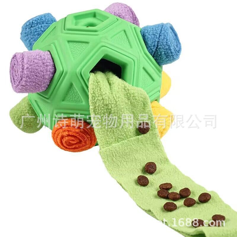 image-Pet Chew Toy Ball - Rubber Sniffing Devil Unicorn