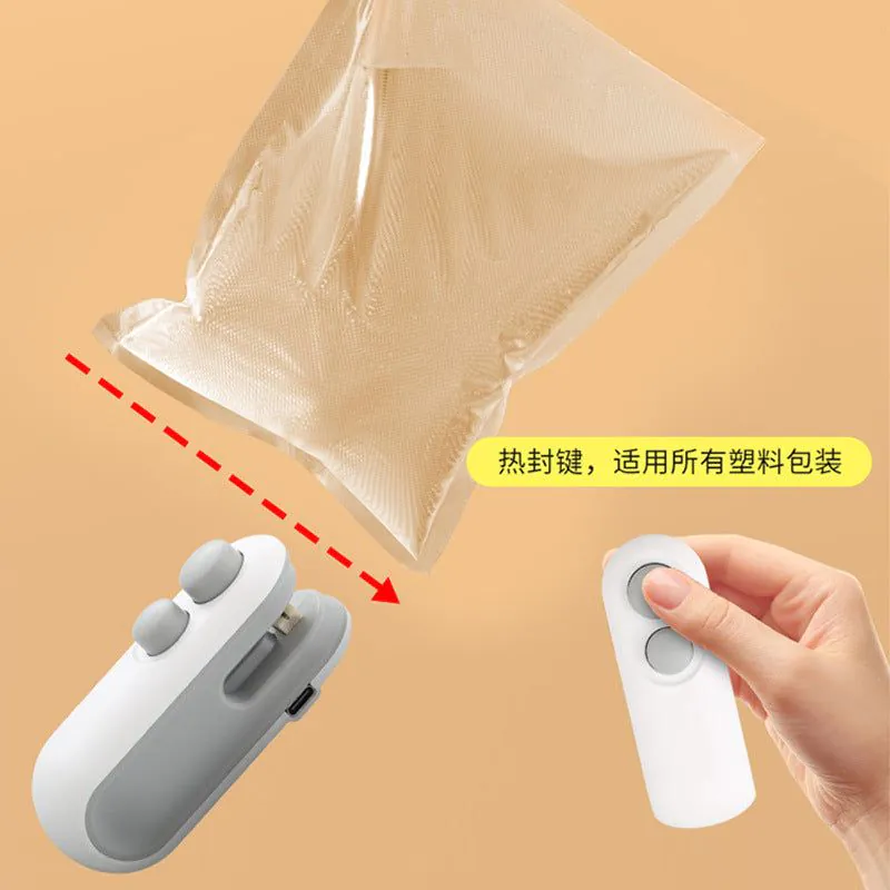 image-Mini Portable Household Sealing Machine - White USB