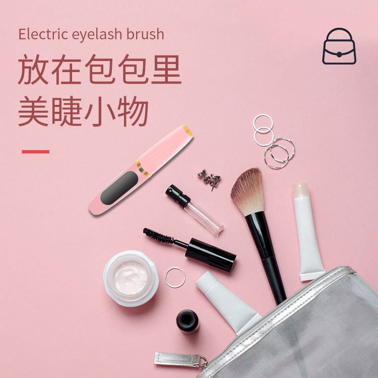 image-Digital Display Electric Eyelash Curler - USB Charging Green