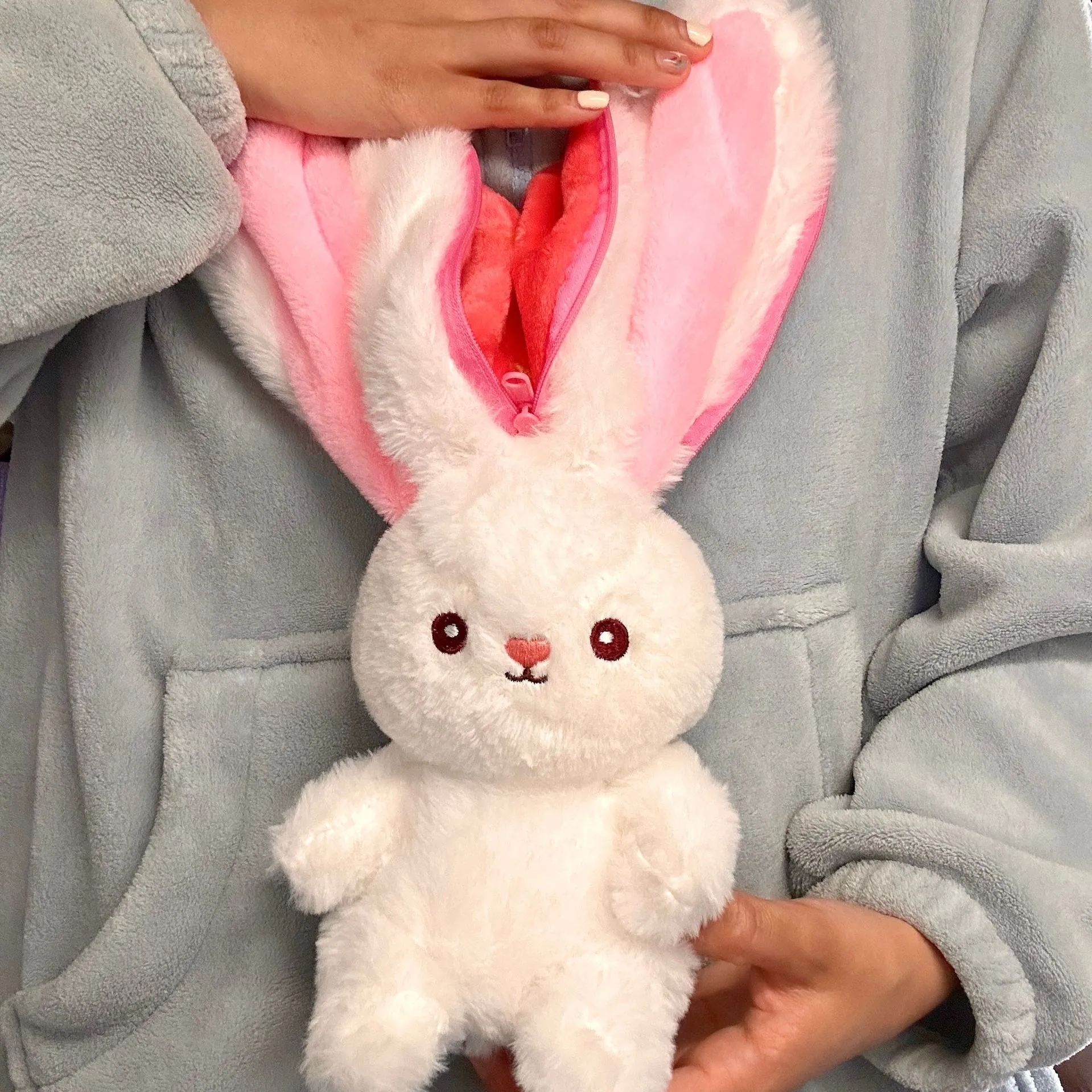 image-Xiaojuan Rabbit Plush Doll - Orange 35cm