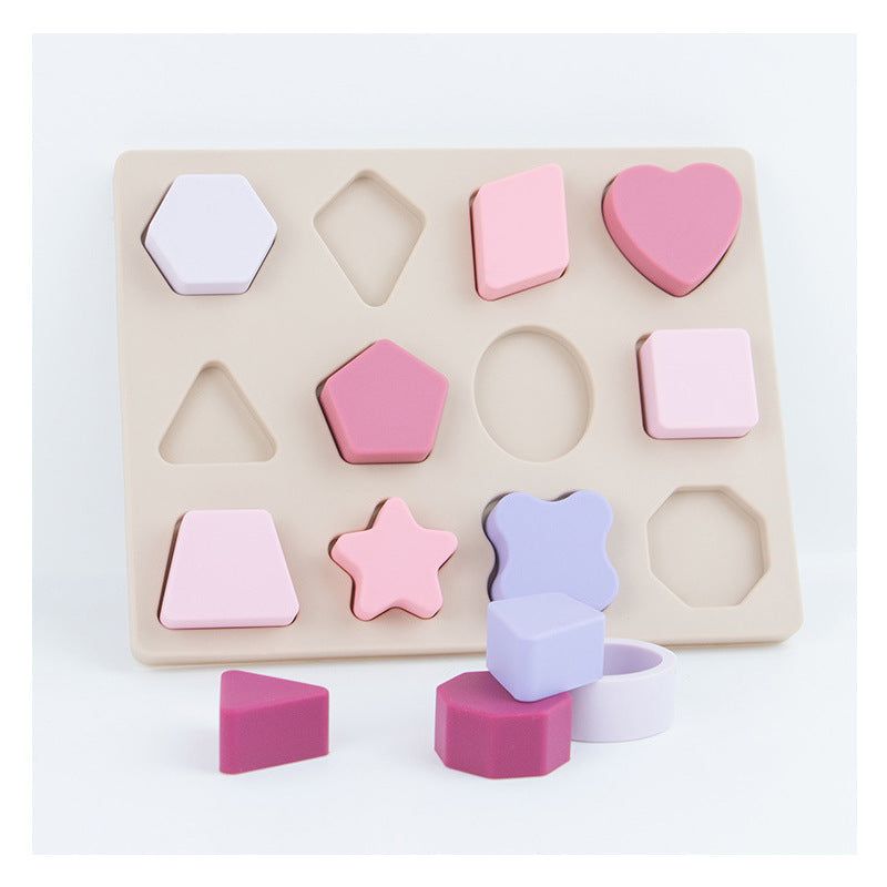 image-Kids Educational Silicone Teether Puzzle Toy - Early Learning Development 