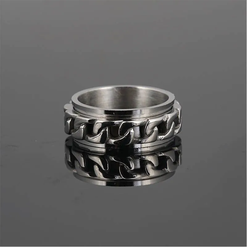 image-Titanium Steel Rotatable Bottle Opener Ring