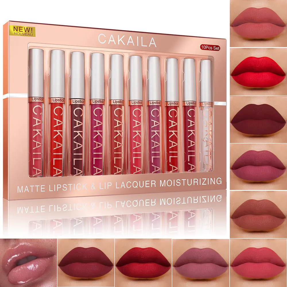 image-CAKAILA Waterproof Lip Gloss 10-Pack