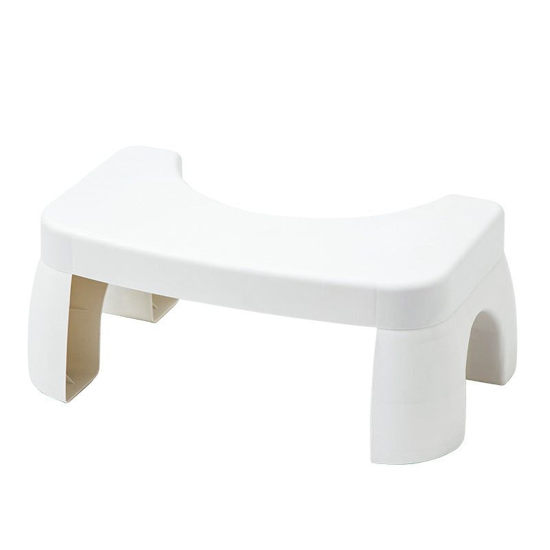 image-Thickened Toilet Stool - Black ABS Non-Slip
