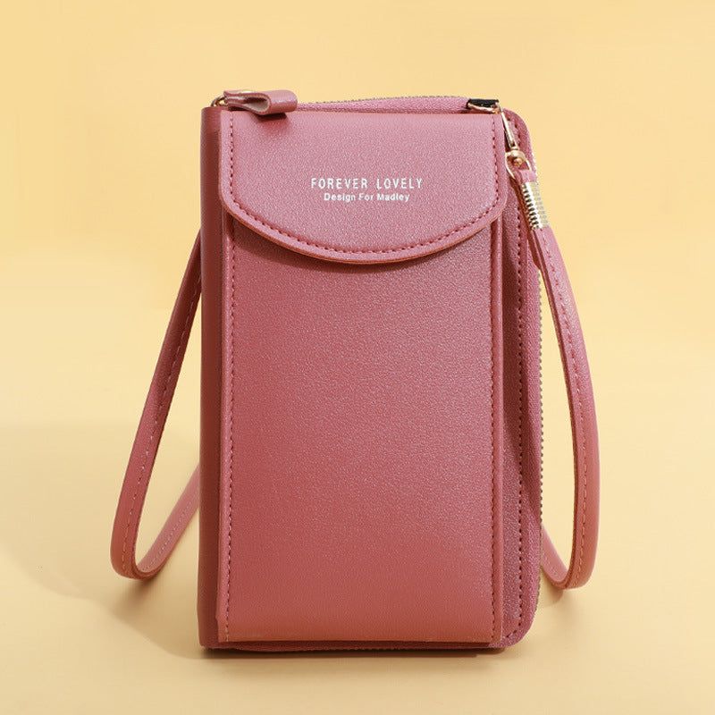 image-Women's Multi-Functional Shoulder Mobile Phone Bag - Solid Color