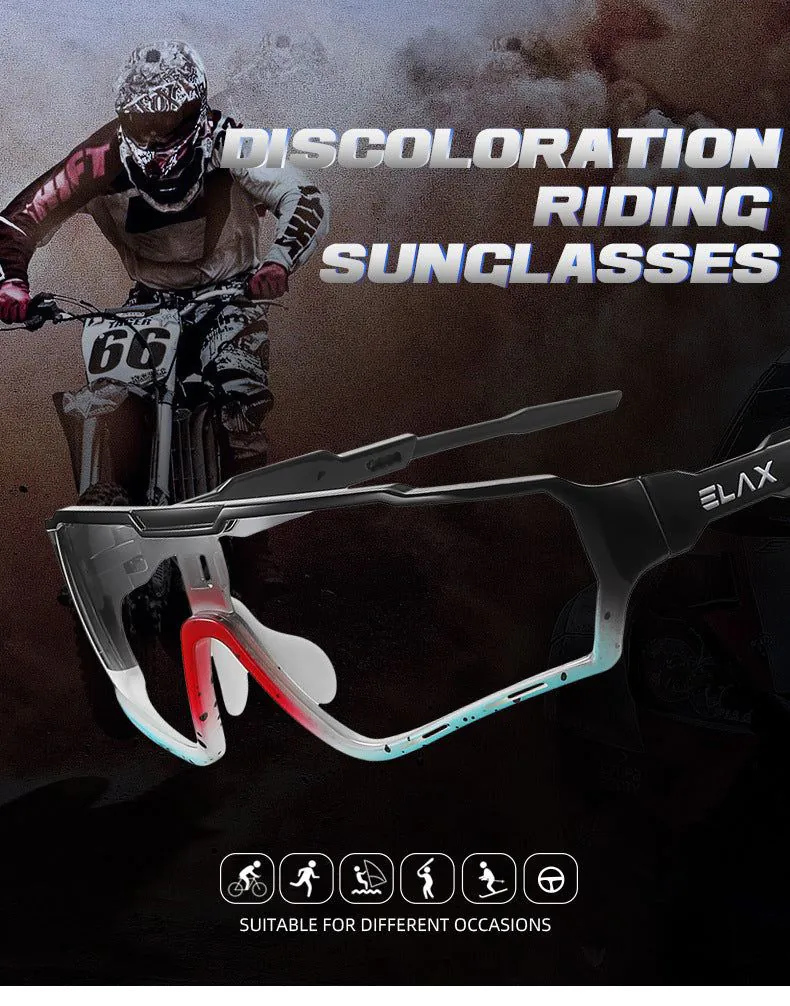image-ELAX Cycling Glasses Color-Changing Windproof AP