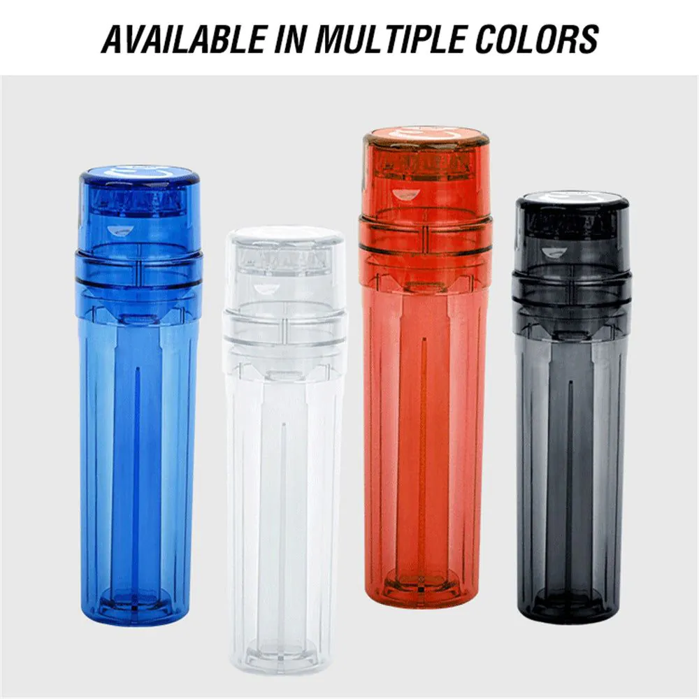 image-Plastic Herb Grinder with Pre-Roll Cone Roller