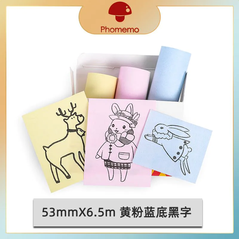 image-Phomemo 50mm Thermal Paper Stickers - 3 Rolls