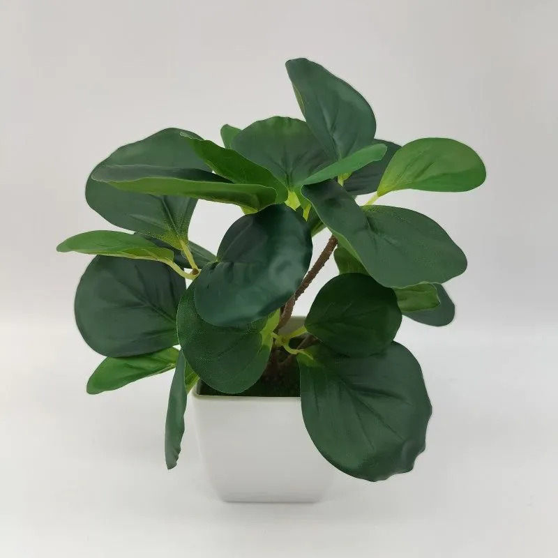 image-Simulation Watermelon Leaf Fake Plant Potted Decor