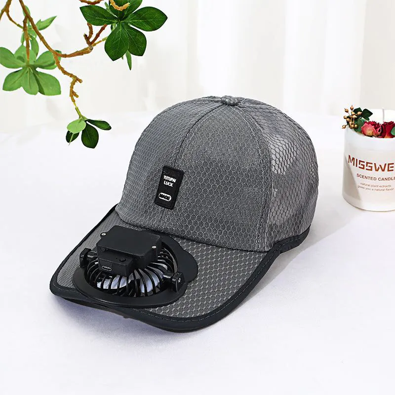 image-Amoi Rechargeable Fan Hat - Breathable Mesh