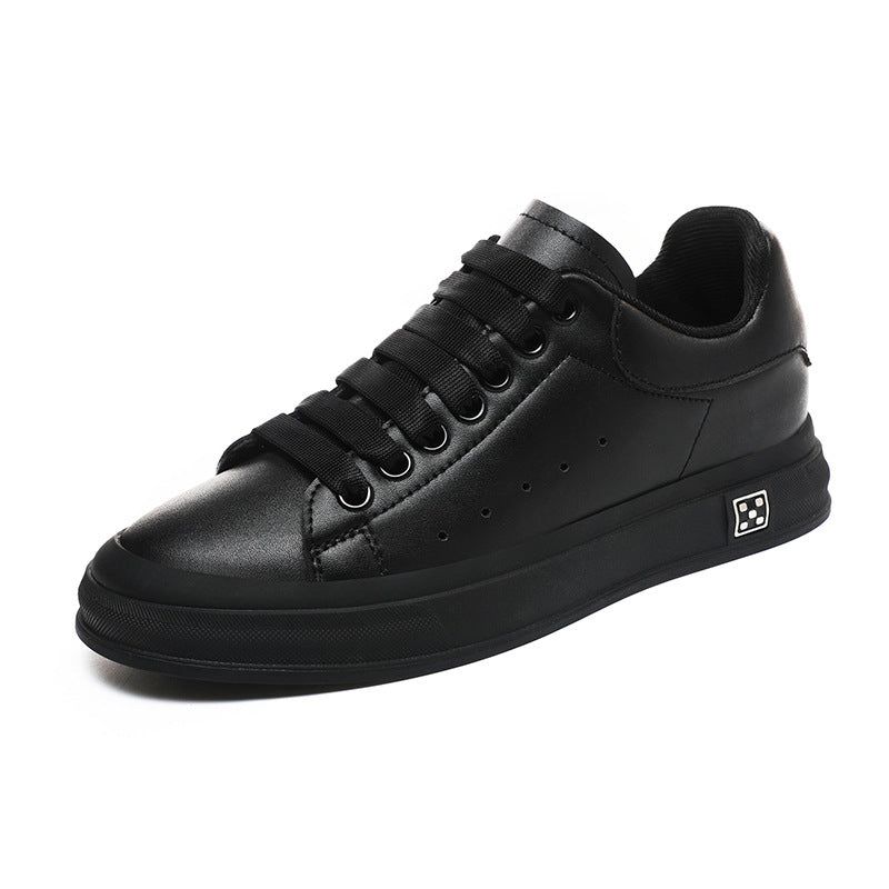 image-White Microfiber Low-Top Lace-Up Sneakers - Men's 