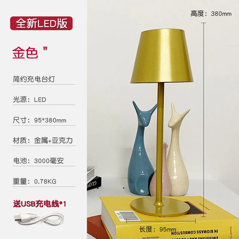 image-American Nordic LED Table Lamp - Gray USB Charging