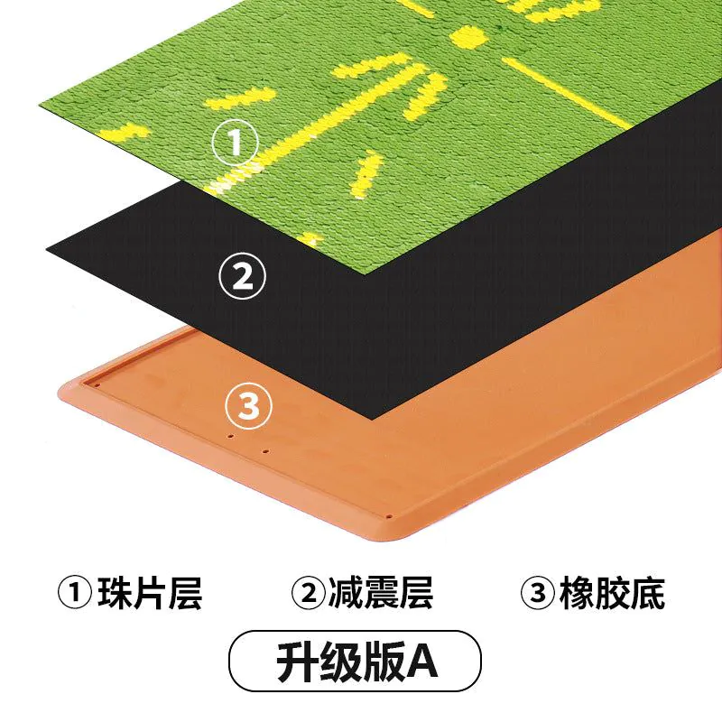 image-Golf Track Practice Mat Rubber Hitting Pad 